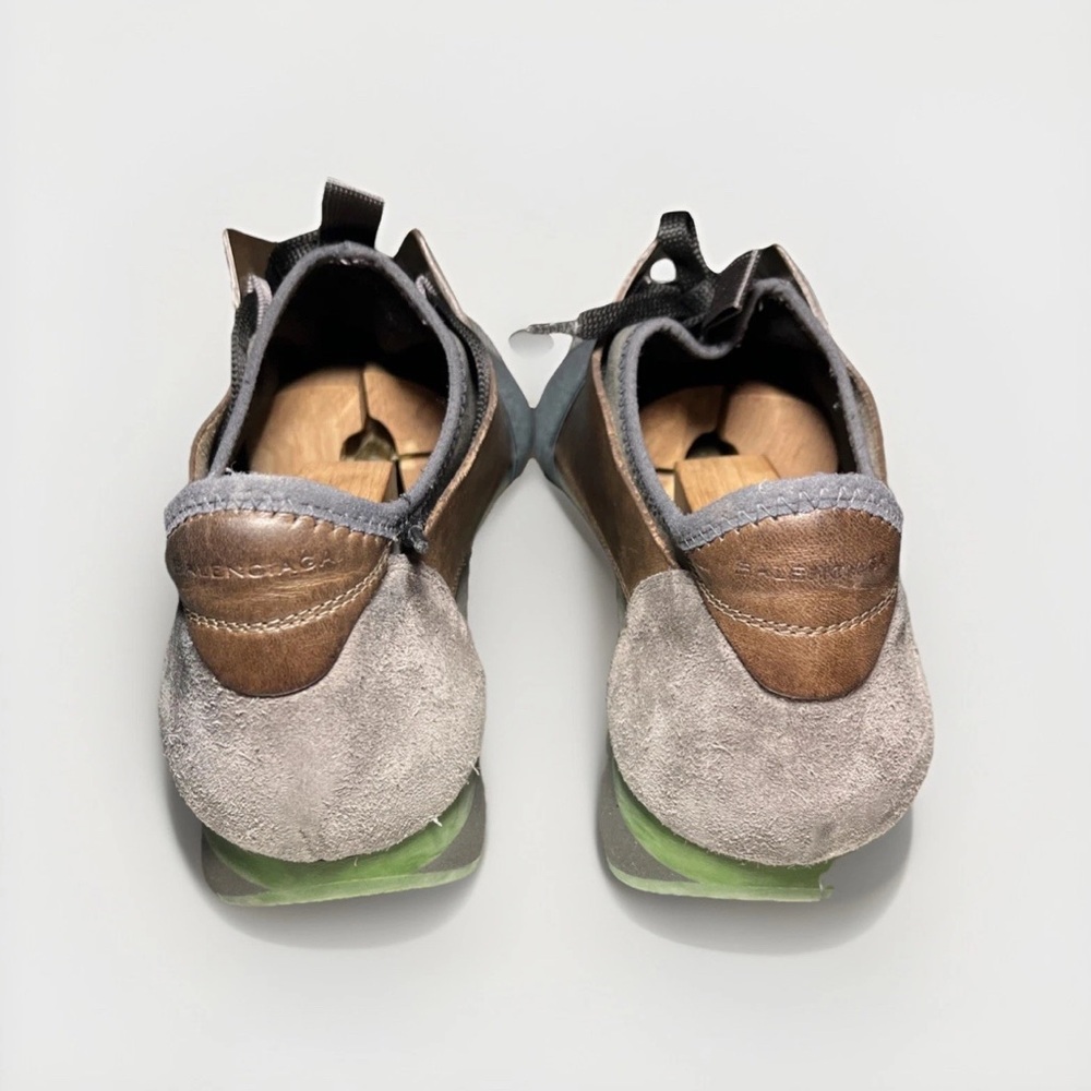 Balenciaga Men's Brown and Gray Sneakers - Picture 5 of 9